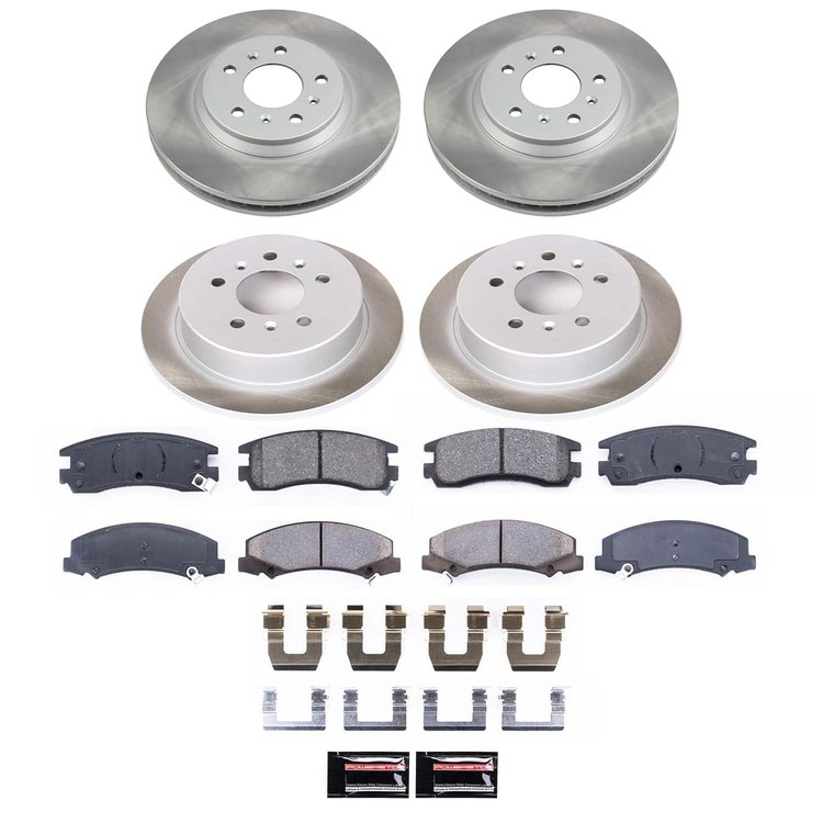 SC1438 Semi-Coated Rotor & Low-Dust Ceramic Brake Pad Kit