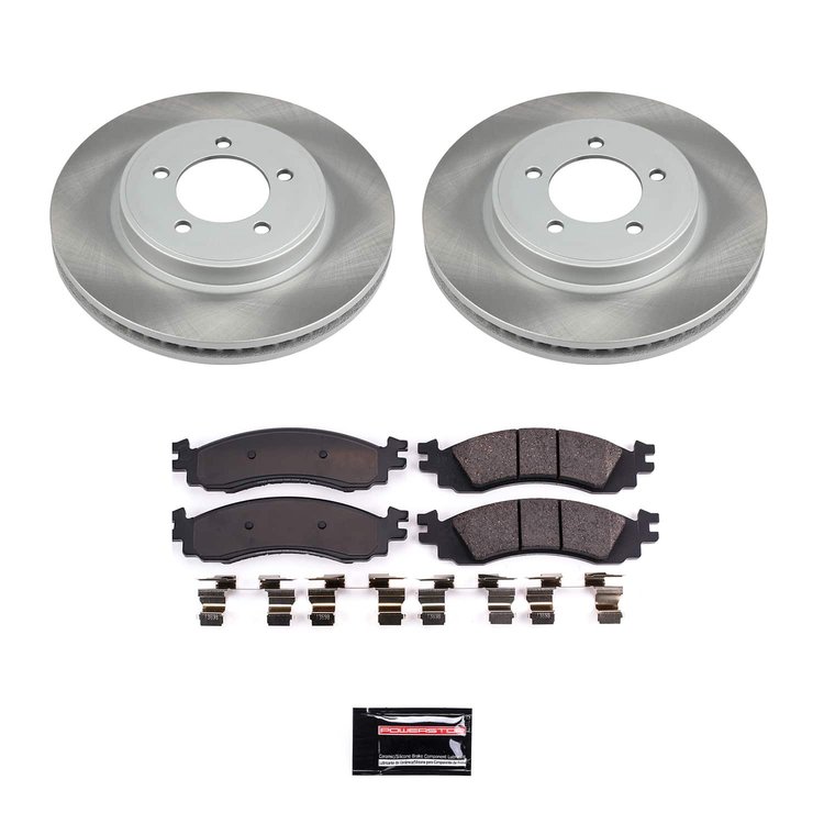 SC1441 Semi-Coated Rotor & Low-Dust Ceramic Brake Pad Kit