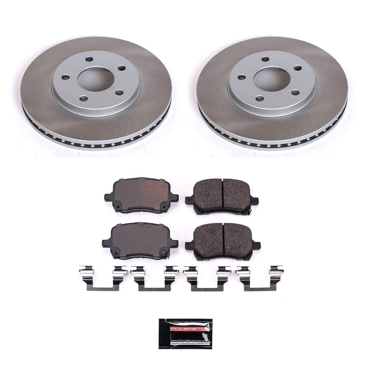 SC1448 Semi-Coated Rotor & Low-Dust Ceramic Brake Pad Kit