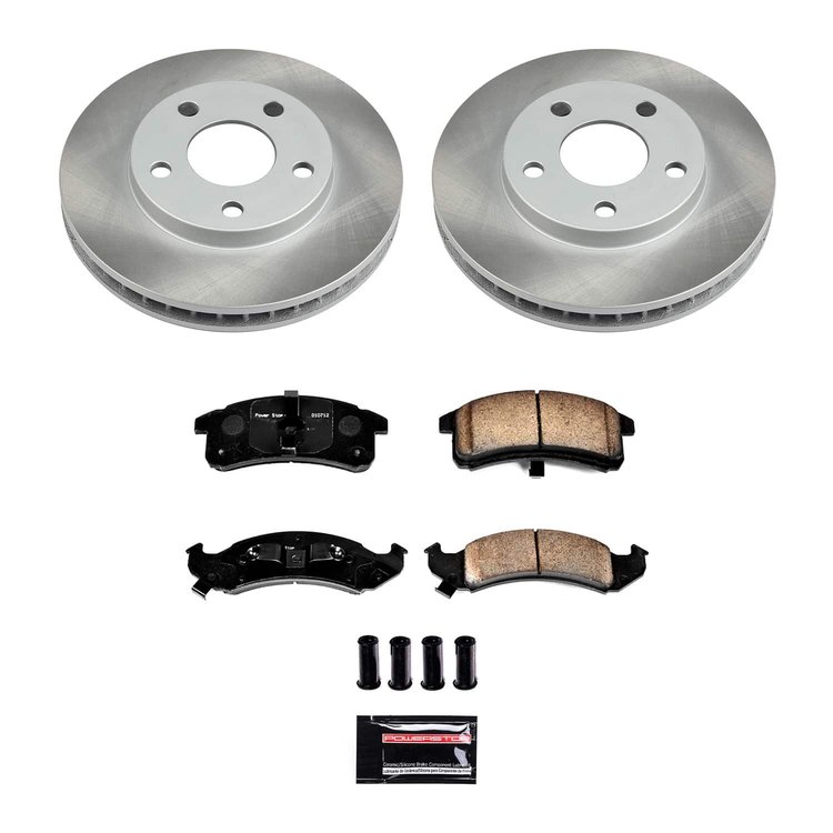 SC1534 Semi-Coated Rotor & Low-Dust Ceramic Brake Pad Kit