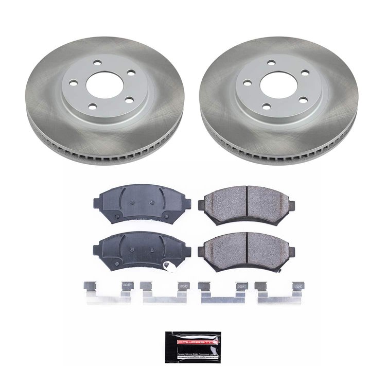 SC1542 Semi-Coated Rotor & Low-Dust Ceramic Brake Pad Kit