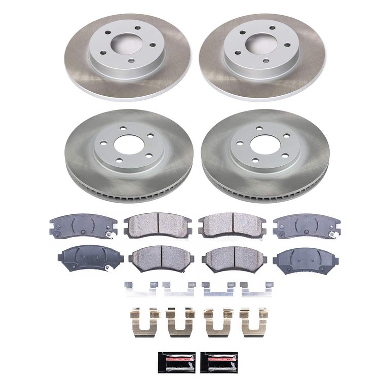 SC1543 Semi-Coated Rotor & Low-Dust Ceramic Brake Pad Kit