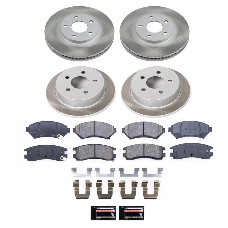 SC1544 Semi-Coated Rotor & Low-Dust Ceramic Brake Pad Kit