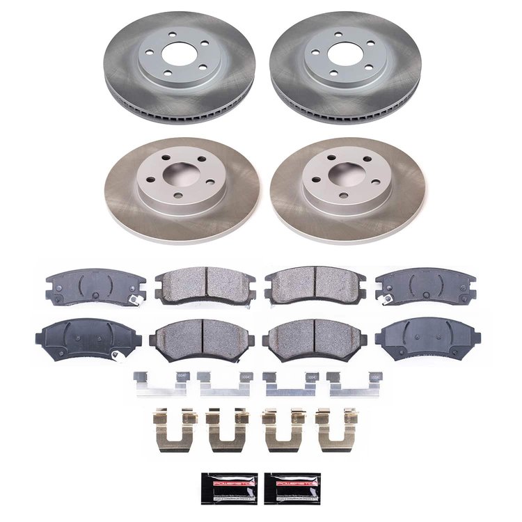 SC1545 Semi-Coated Rotor & Low-Dust Ceramic Brake Pad Kit