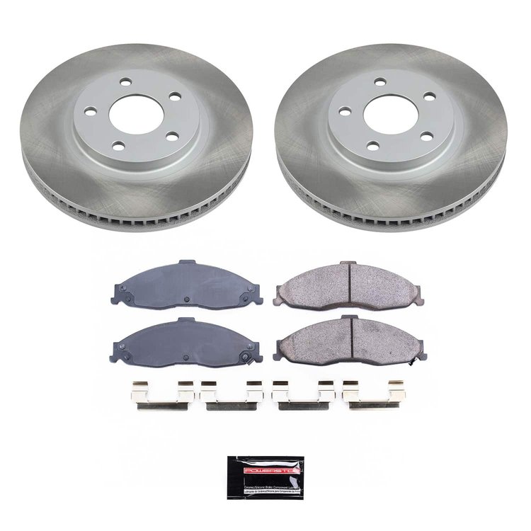 SC1547 Semi-Coated Rotor & Low-Dust Ceramic Brake Pad Kit