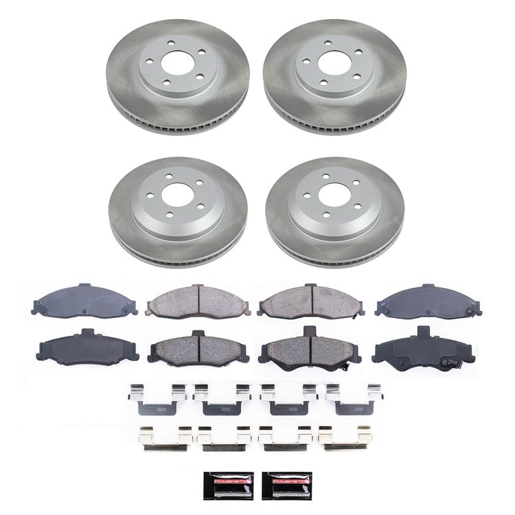 SC1548 Semi-Coated Rotor & Low-Dust Ceramic Brake Pad Kit