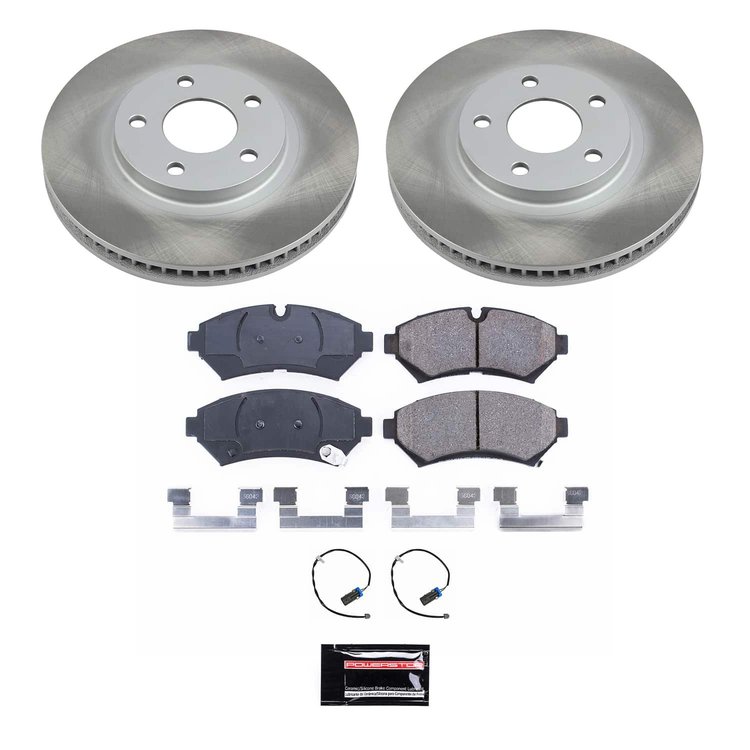 SC1549 Semi-Coated Rotor & Low-Dust Ceramic Brake Pad Kit