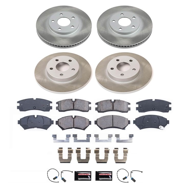 SC1550 Semi-Coated Rotor & Low-Dust Ceramic Brake Pad Kit