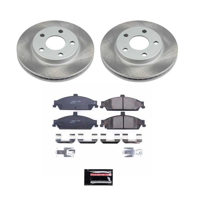 SC1551 Semi-Coated Rotor & Low-Dust Ceramic Brake Pad Kit