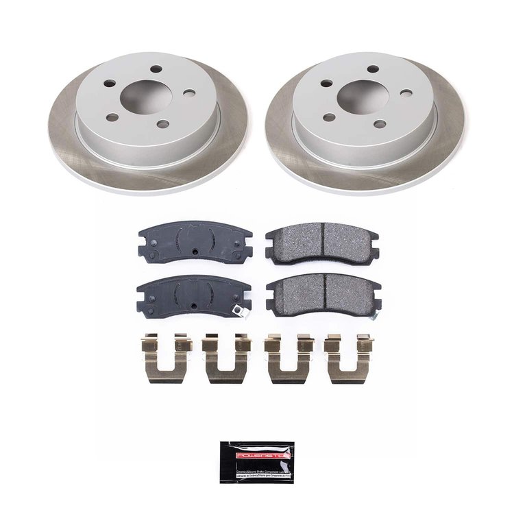 SC1558 Semi-Coated Rotor & Low-Dust Ceramic Brake Pad Kit