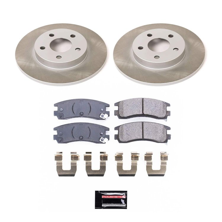 SC1566 Semi-Coated Rotor & Low-Dust Ceramic Brake Pad Kit
