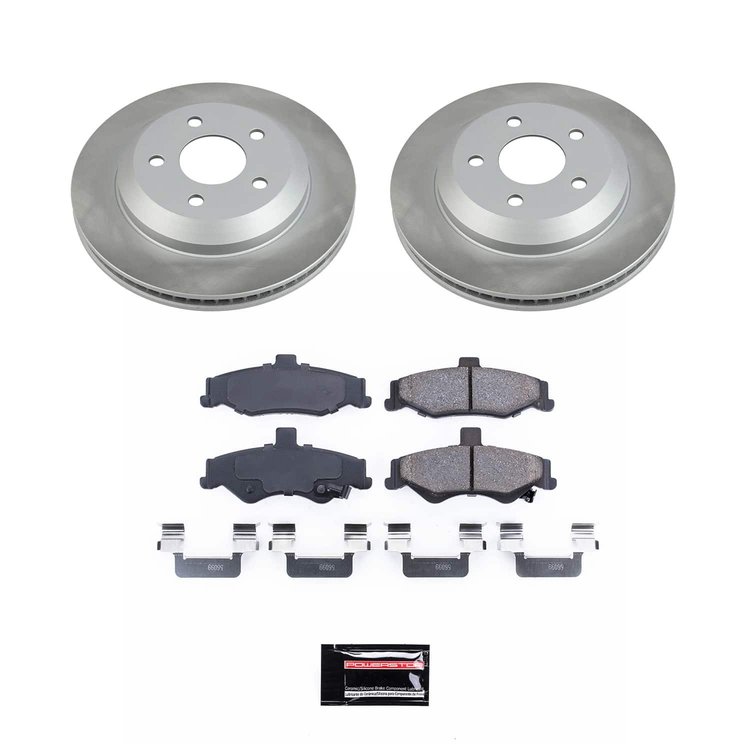SC1568 Semi-Coated Rotor & Low-Dust Ceramic Brake Pad Kit
