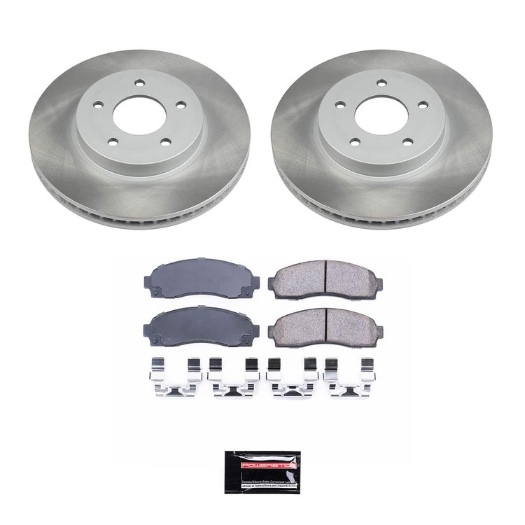 SC1576 Semi-Coated Rotor & Low-Dust Ceramic Brake Pad Kit