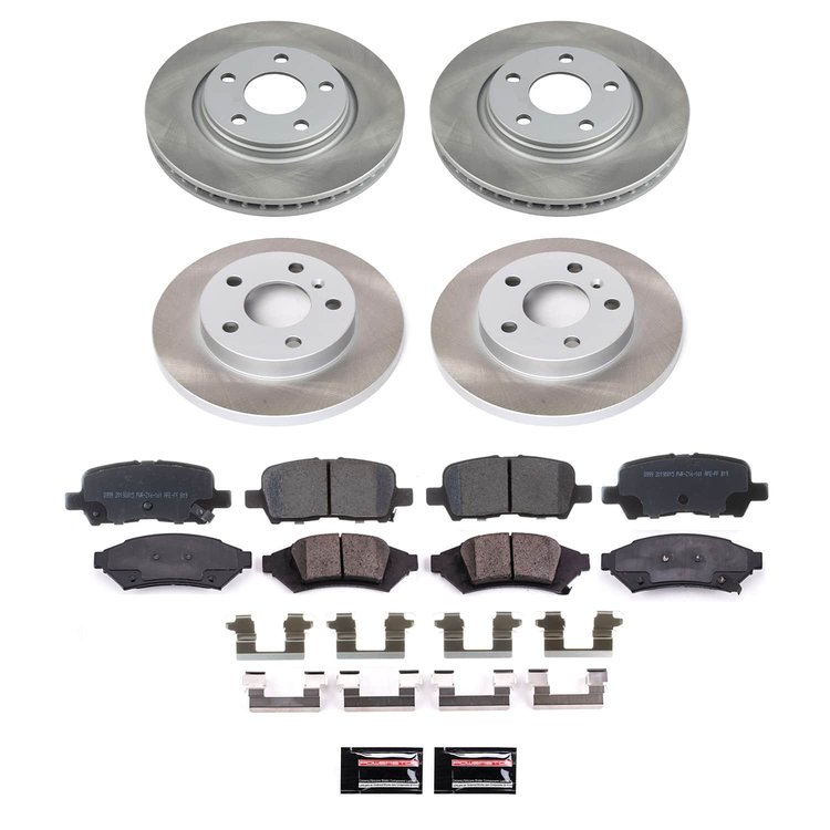 SC1587 Semi-Coated Rotor & Low-Dust Ceramic Brake Pad Kit