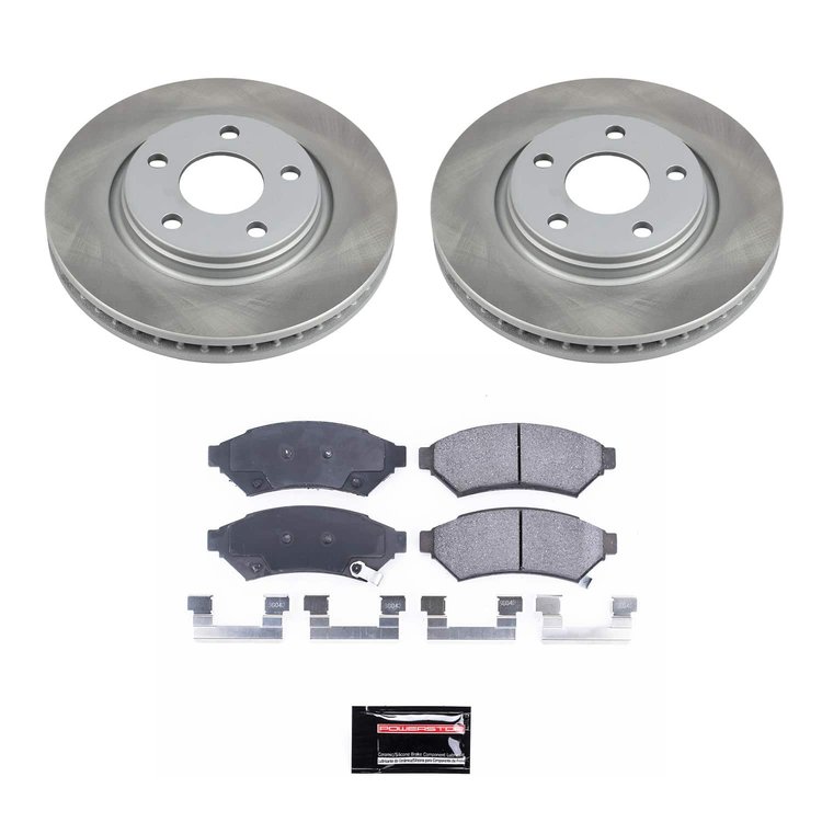 SC1588 Semi-Coated Rotor & Low-Dust Ceramic Brake Pad Kit