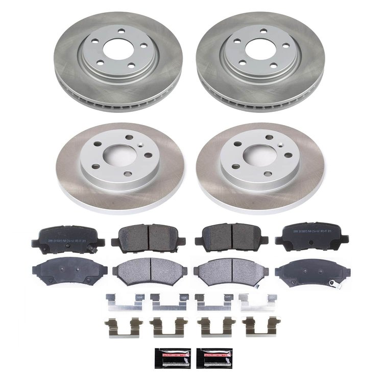 SC1589 Semi-Coated Rotor & Low-Dust Ceramic Brake Pad Kit