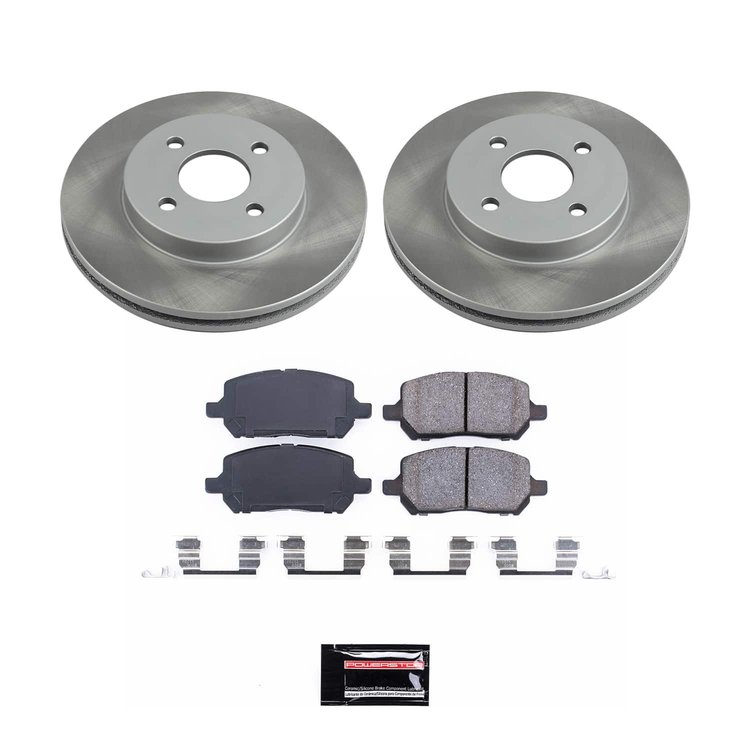 SC1604 Semi-Coated Rotor & Low-Dust Ceramic Brake Pad Kit
