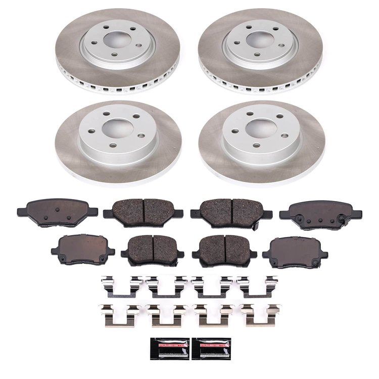 SC1612 Semi-Coated Rotor & Low-Dust Ceramic Brake Pad Kit