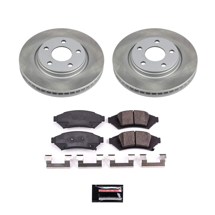 SC1614 Semi-Coated Rotor & Low-Dust Ceramic Brake Pad Kit