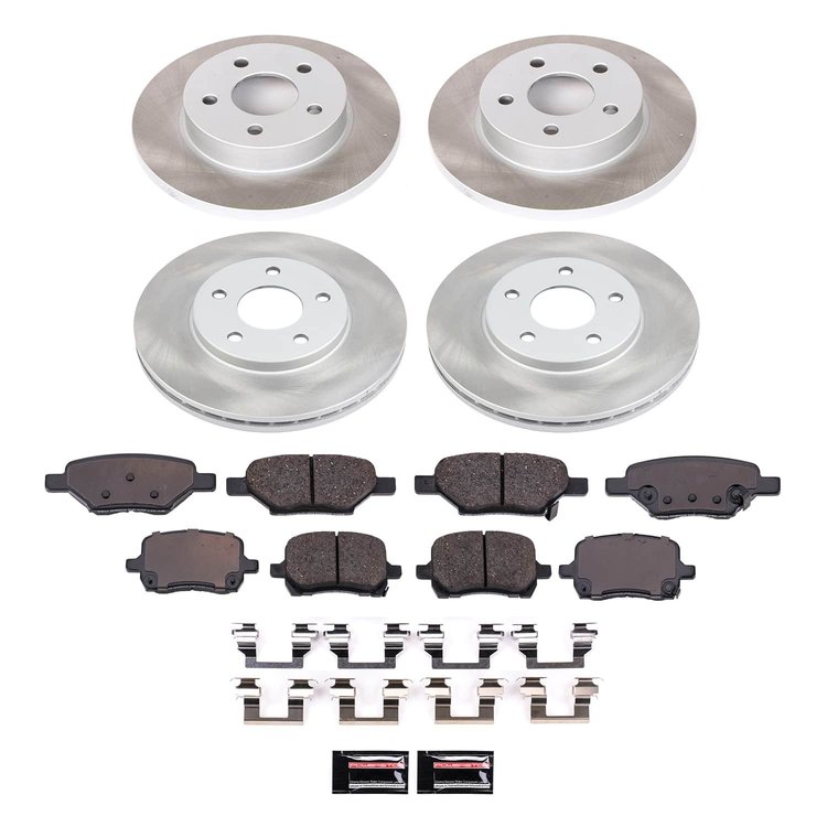 SC1618 Semi-Coated Rotor & Low-Dust Ceramic Brake Pad Kit