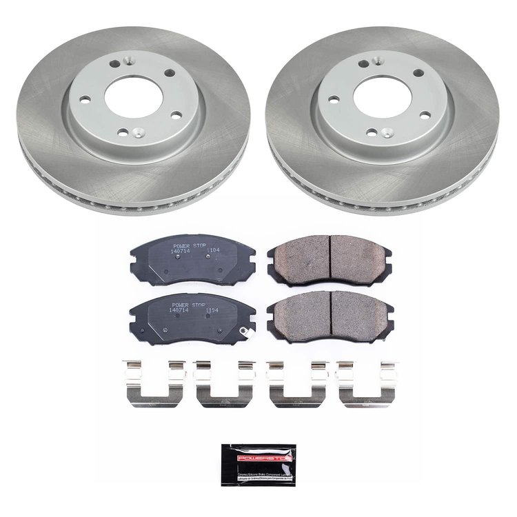 SC163 Semi-Coated Rotor & Low-Dust Ceramic Brake Pad Kit