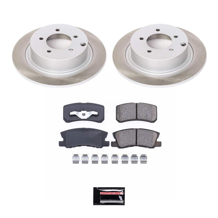 SC1630 Semi-Coated Rotor & Low-Dust Ceramic Brake Pad Kit