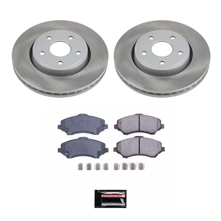 SC1631 Semi-Coated Rotor & Low-Dust Ceramic Brake Pad Kit