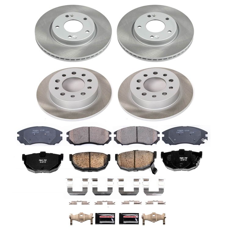 SC164 Semi-Coated Rotor & Low-Dust Ceramic Brake Pad Kit