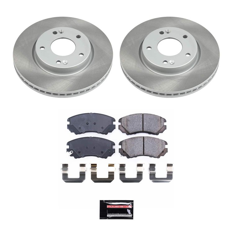 SC165 Semi-Coated Rotor & Low-Dust Ceramic Brake Pad Kit