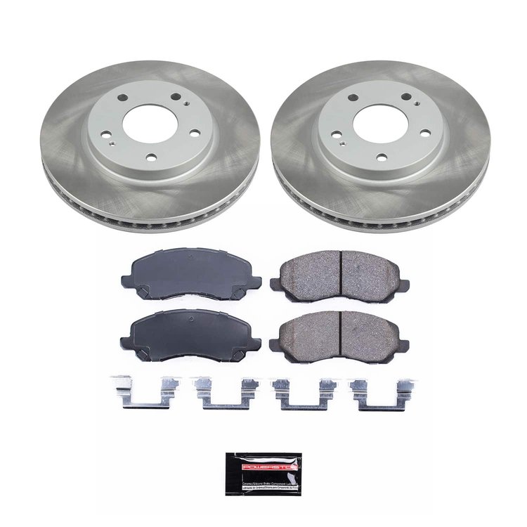 SC1678 Semi-Coated Rotor & Low-Dust Ceramic Brake Pad Kit