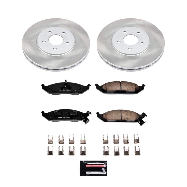 SC1679 Semi-Coated Rotor & Low-Dust Ceramic Brake Pad Kit