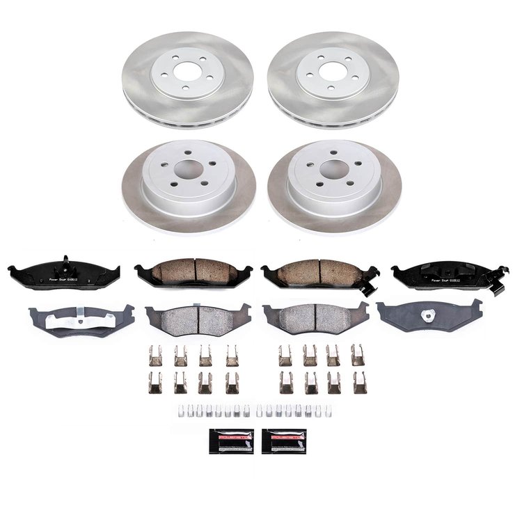 SC1680 Semi-Coated Rotor & Low-Dust Ceramic Brake Pad Kit