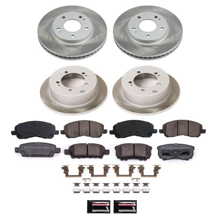 SC1682 Semi-Coated Rotor & Low-Dust Ceramic Brake Pad Kit