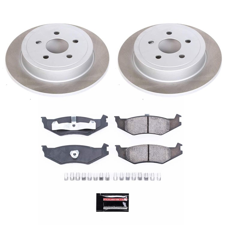 SC1687 Semi-Coated Rotor & Low-Dust Ceramic Brake Pad Kit