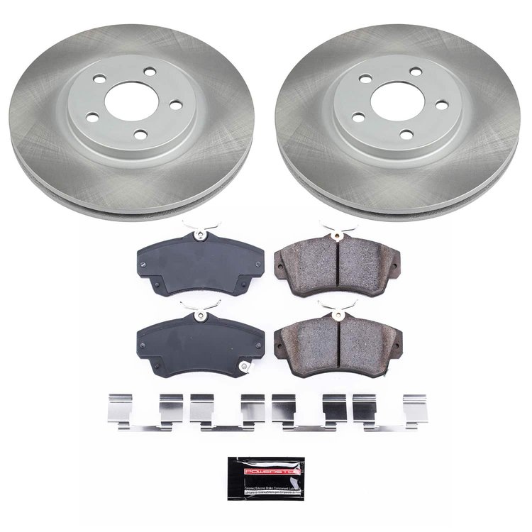 SC1704 Semi-Coated Rotor & Low-Dust Ceramic Brake Pad Kit