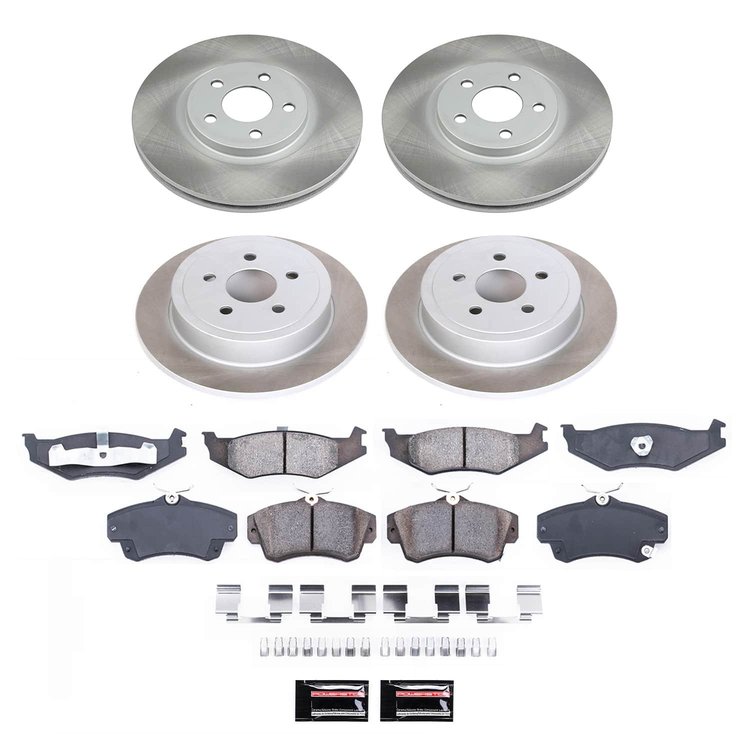 SC1705 Semi-Coated Rotor & Low-Dust Ceramic Brake Pad Kit