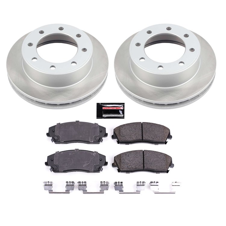 SC1714 Semi-Coated Rotor & Low-Dust Ceramic Brake Pad Kit