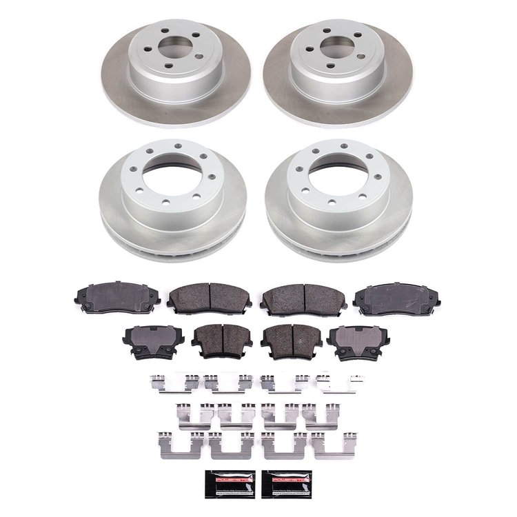 SC1715 Semi-Coated Rotor & Low-Dust Ceramic Brake Pad Kit