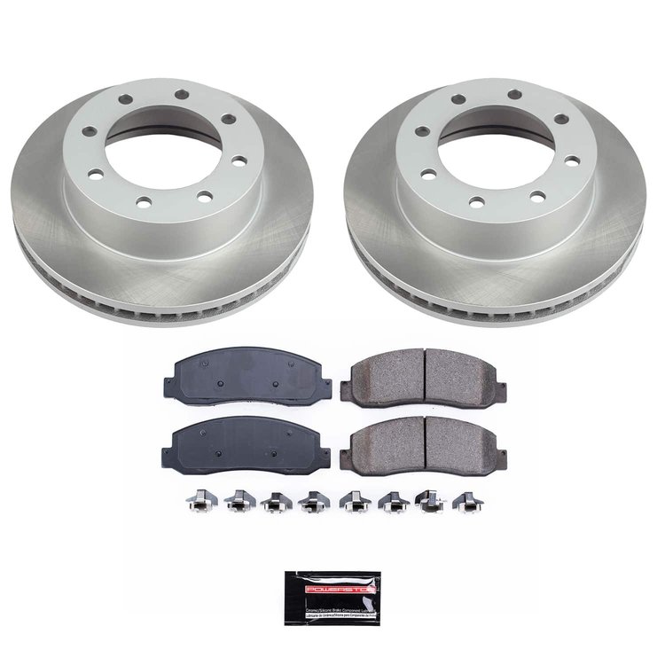 SC1781 Semi-Coated Rotor & Low-Dust Ceramic Brake Pad Kit