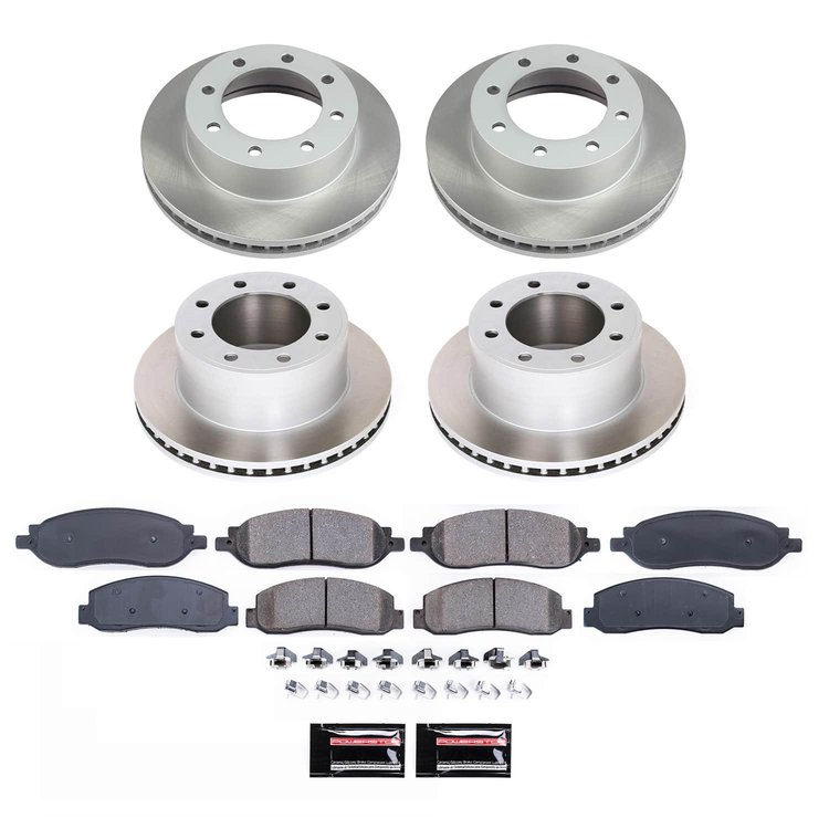 SC1782 Semi-Coated Rotor & Low-Dust Ceramic Brake Pad Kit