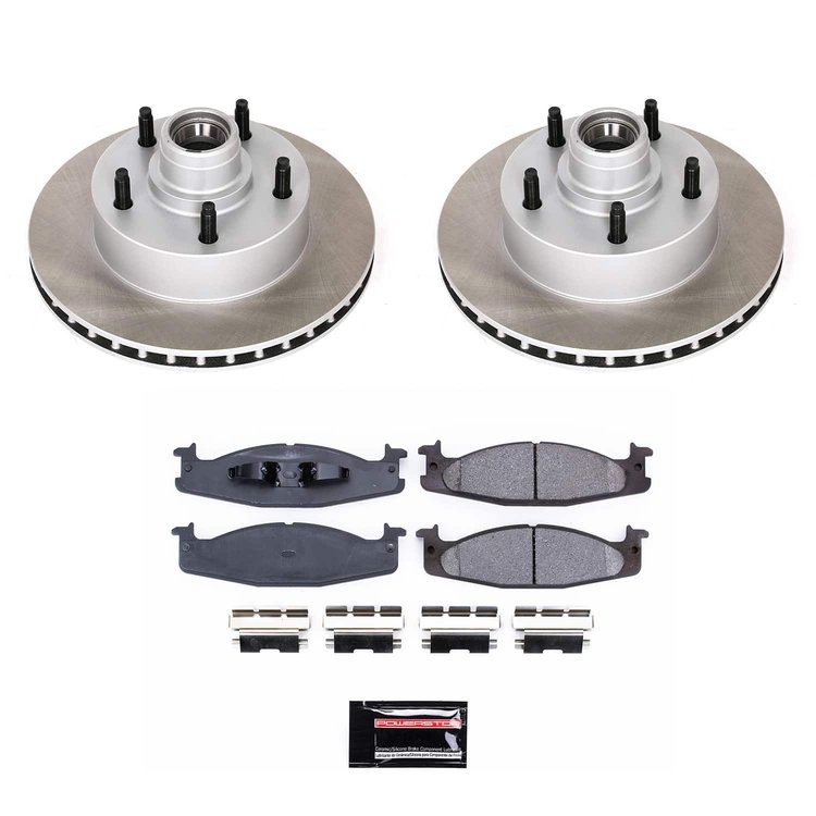 SC1831 Semi-Coated Rotor & Low-Dust Ceramic Brake Pad Kit