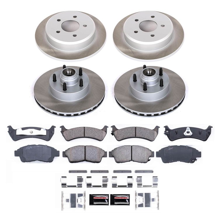 SC1855 Semi-Coated Rotor & Low-Dust Ceramic Brake Pad Kit