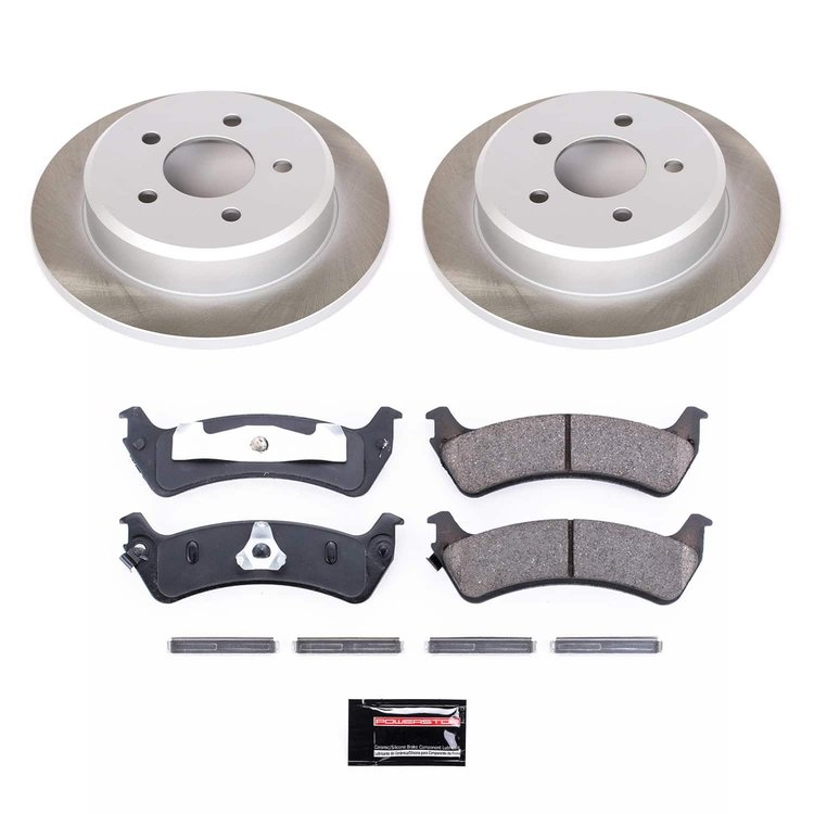 SC1858 Semi-Coated Rotor & Low-Dust Ceramic Brake Pad Kit