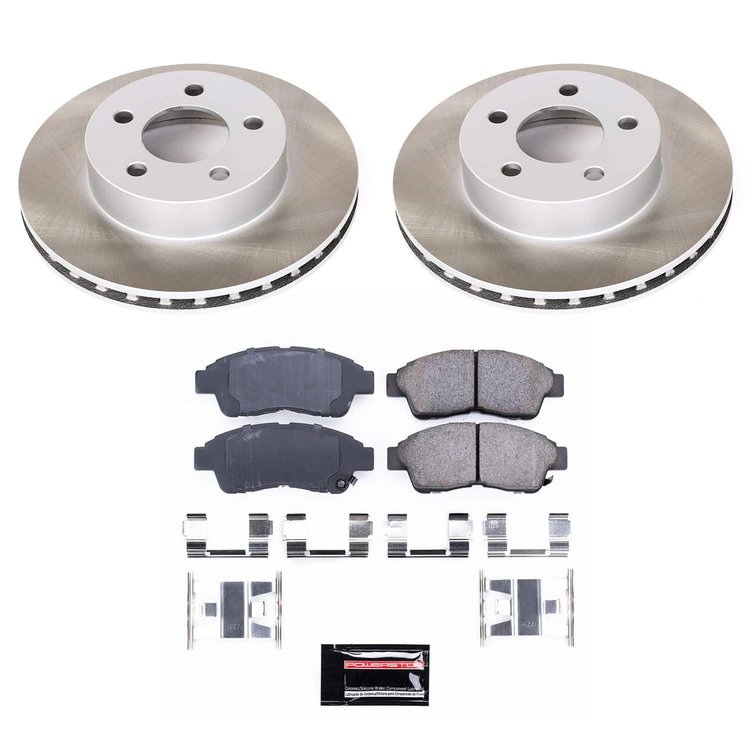 SC1860 Semi-Coated Rotor & Low-Dust Ceramic Brake Pad Kit