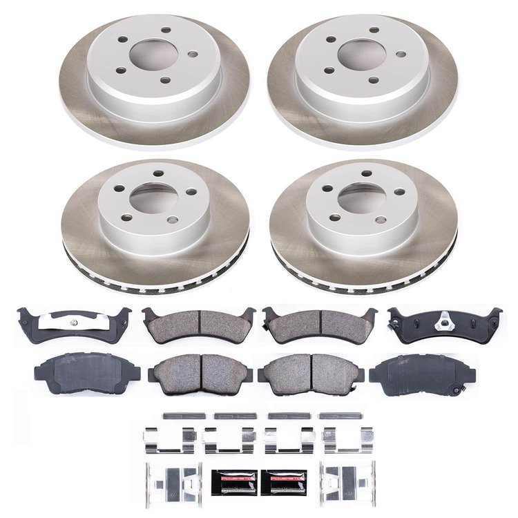 SC1861 Semi-Coated Rotor & Low-Dust Ceramic Brake Pad Kit