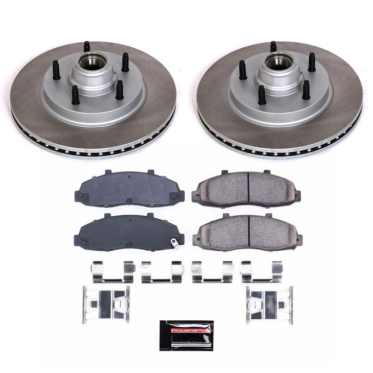 SC1863 Semi-Coated Rotor & Low-Dust Ceramic Brake Pad Kit