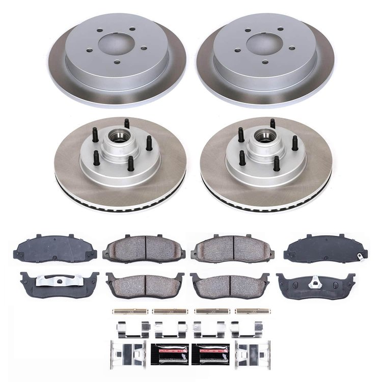 SC1864 Semi-Coated Rotor & Low-Dust Ceramic Brake Pad Kit