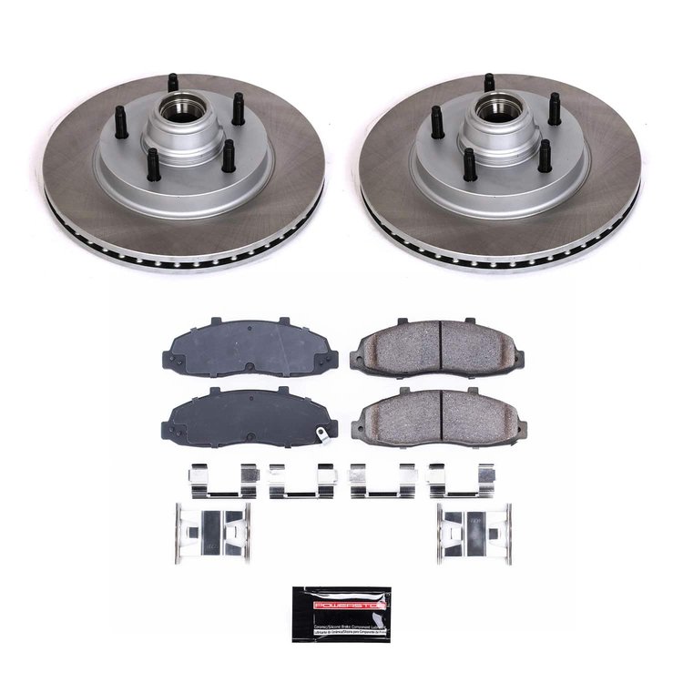 SC1866 Semi-Coated Rotor & Low-Dust Ceramic Brake Pad Kit