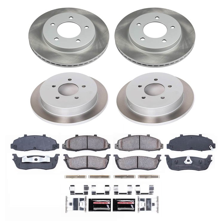 SC1868 Semi-Coated Rotor & Low-Dust Ceramic Brake Pad Kit