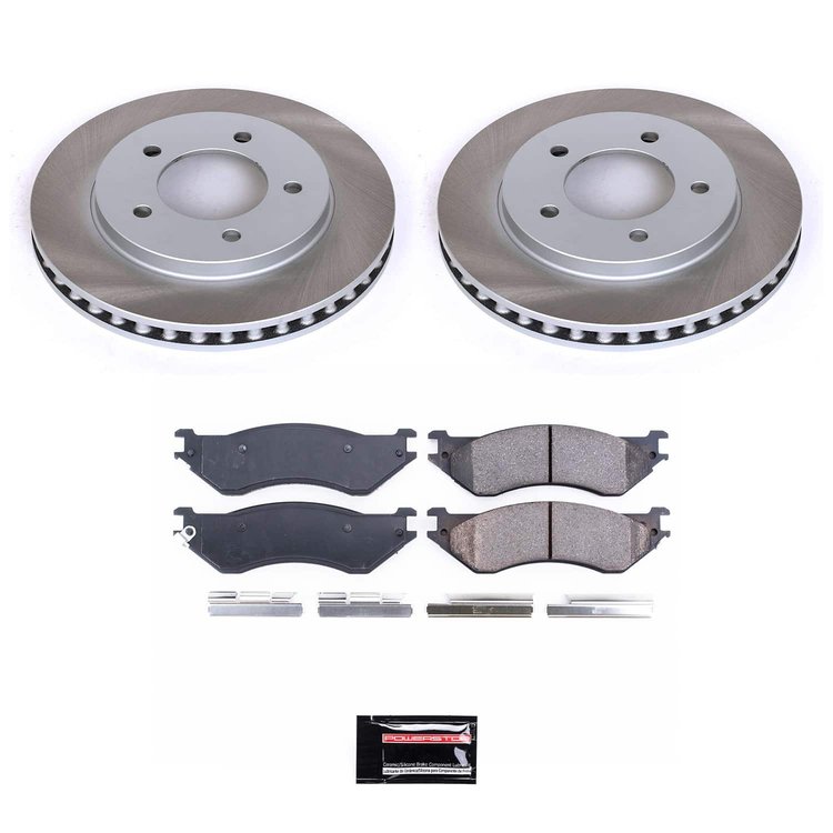 SC1869 Semi-Coated Rotor & Low-Dust Ceramic Brake Pad Kit